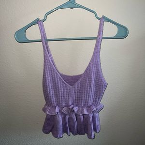 Lavender crop top. Woman’s size large